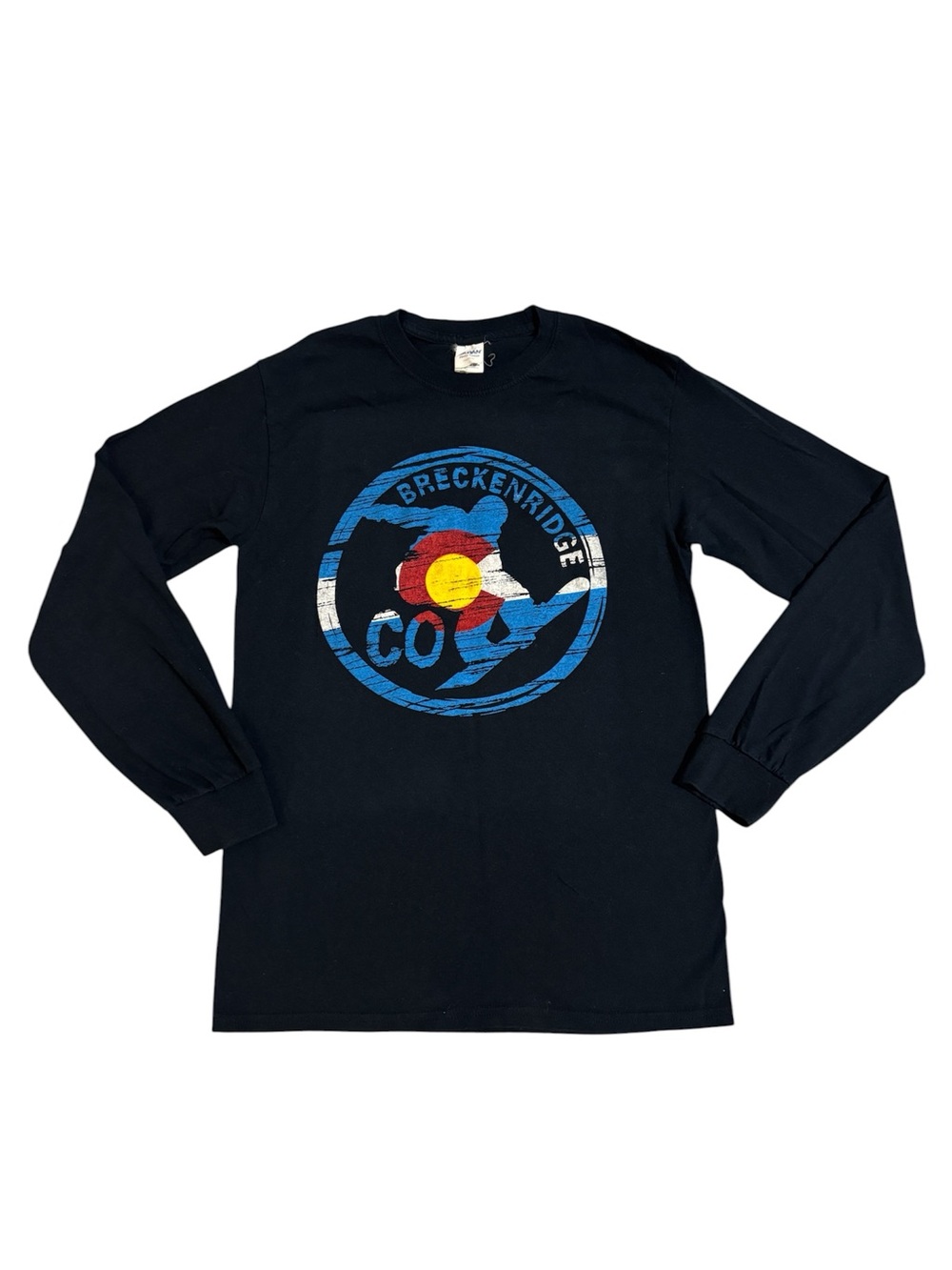 Breckenridge CO Graphic Long Sleeve Tee - navy blue